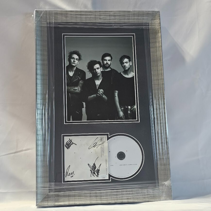 The 1975 Band Signed A Brief Inquiry Into Online Relationships CD JSA COA Framed