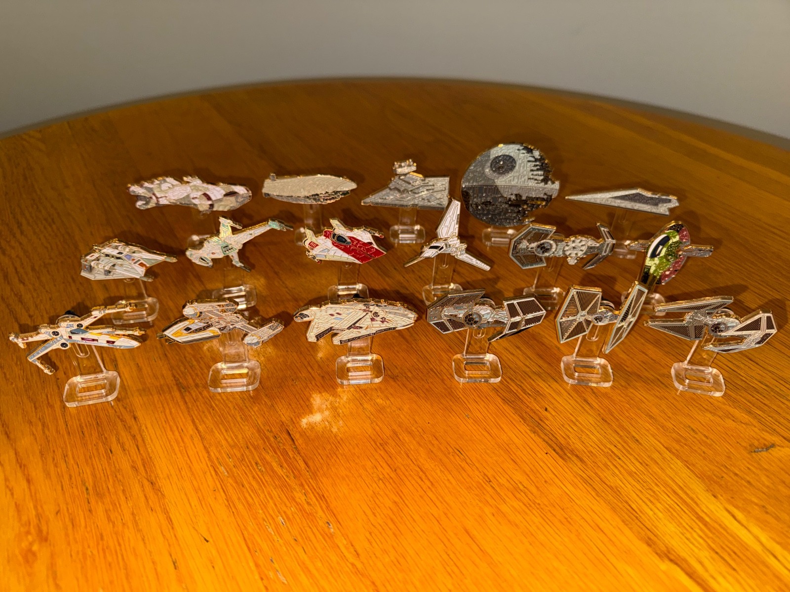 Bradford Exchange Stars Wars 24K Gold Plated Galactic Pin Collection Ships