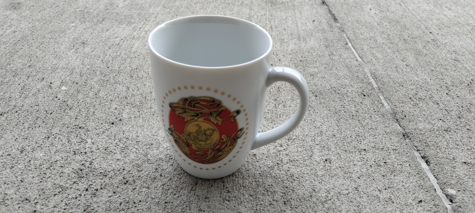 Godiva Chocolatier Gold Red Crest Large Coffee Mug Gold Red Crest, Ceramic, New
