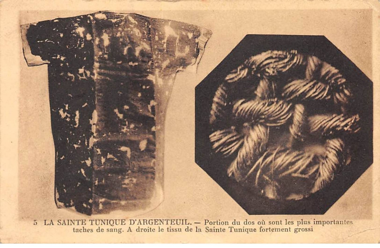 95 - ARGENTEUIL - SAN35881 - The Holy Tunic - Portion of the back where are the p