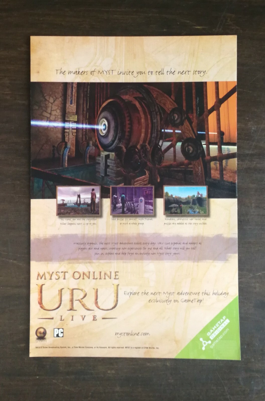 2006 Myst Online URU Live Video Game Full Page Ad