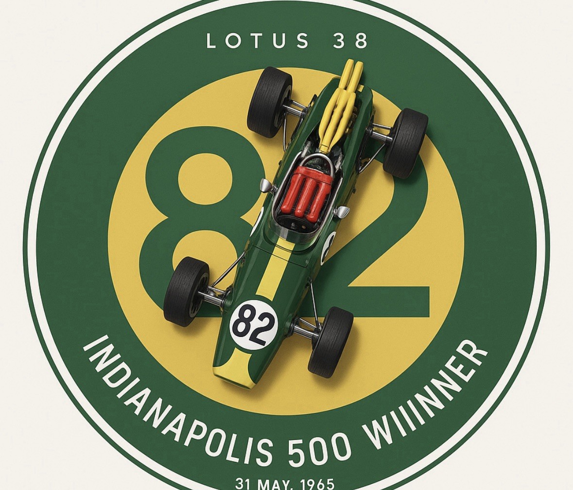 Retro Style 1965 Indy 500 Indianapolis Jim Clark  Racing Ford Round  Garage Sign