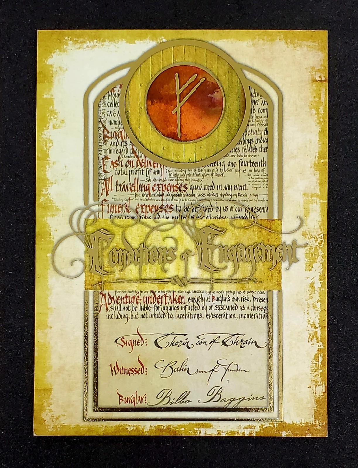 2014 Cryptozoic The Hobbit An Unexpected Journey Exclusive Bilbos Contract BC-01