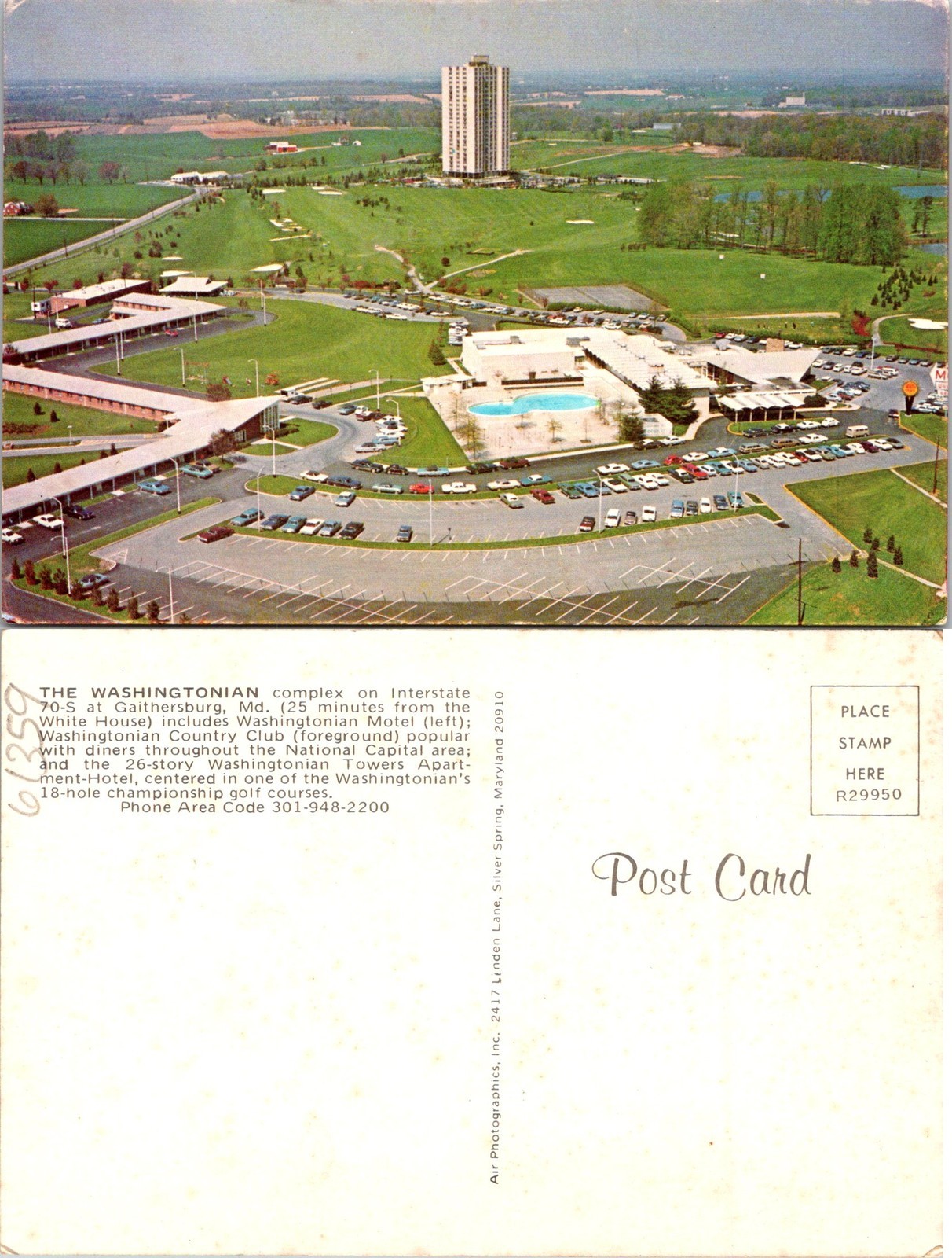 Washington DC View Of The Washingtonian Complex Interstate 70-S Postcard 61359