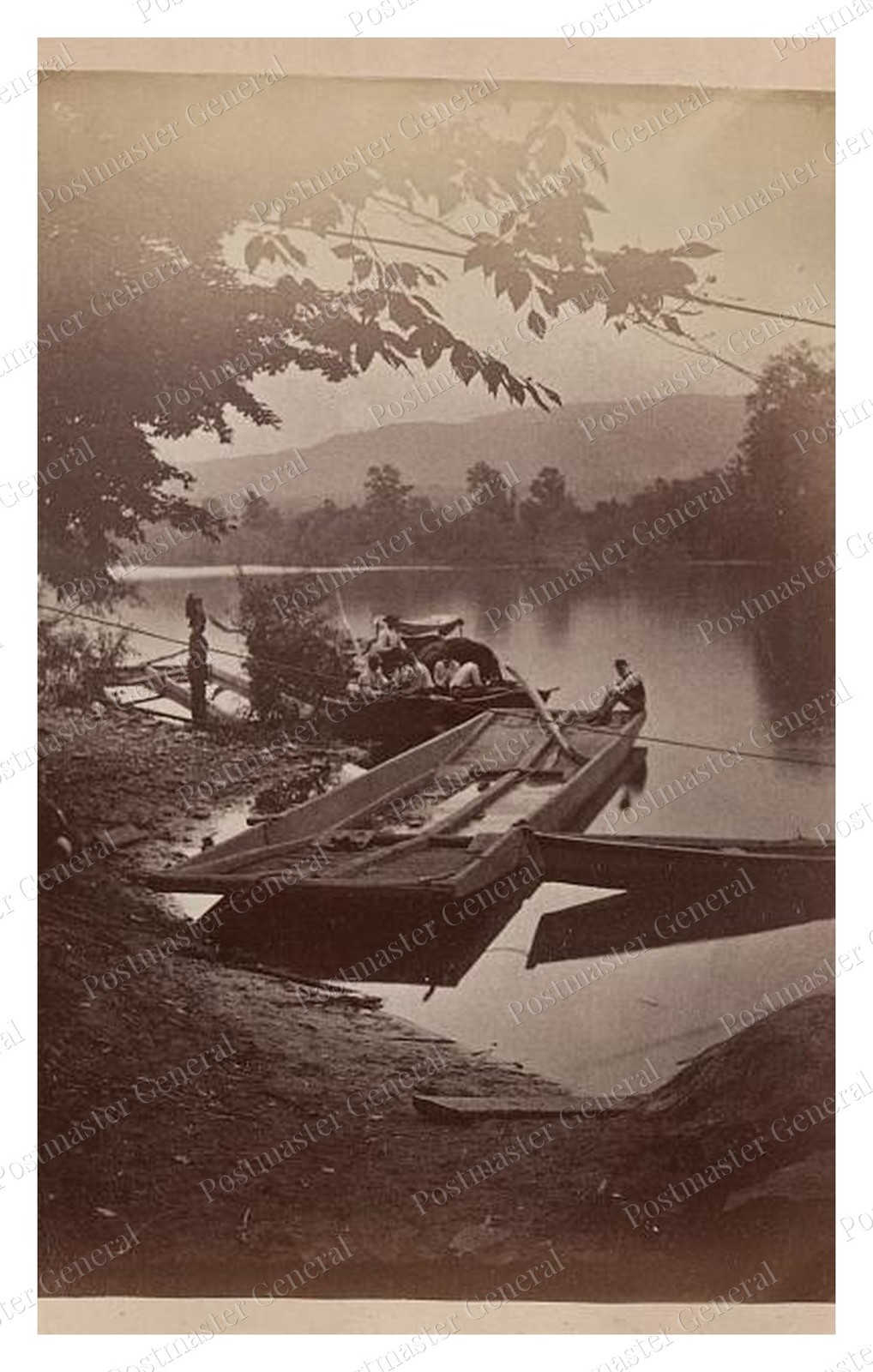 Alderson West Virginia Ferry Boats Standard Postcard COPY RPPC