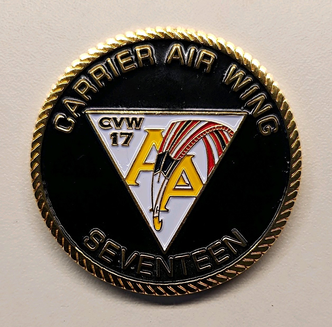 US Navy CVW-17 Carrier Air Wing Seventeen Team Quicksand Challenge Coin