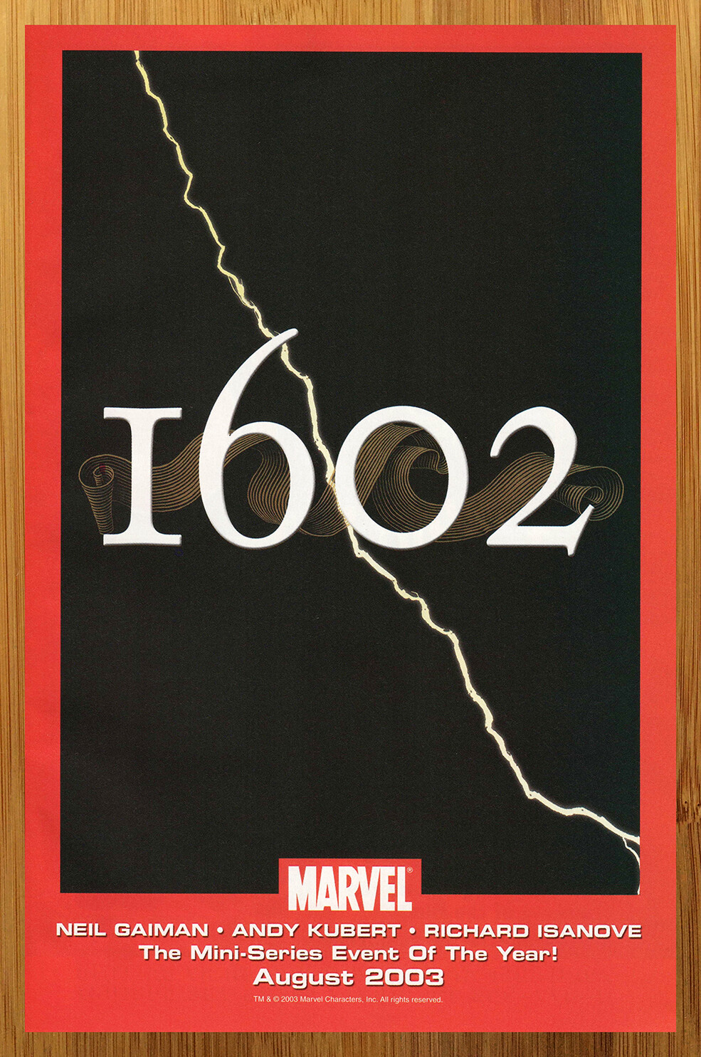2003 Marvel Comics 1602 Vintage Print Ad/Poster Neil Gaiman Andy Kubert Wall Art