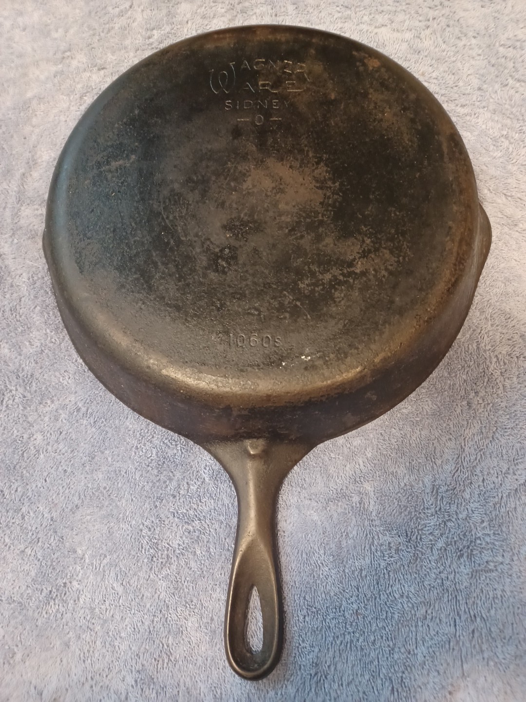 Wagner Ware Sidney-O- #10 Cast Iron Skillet 1060 S Unlevel Decor Or Restore 