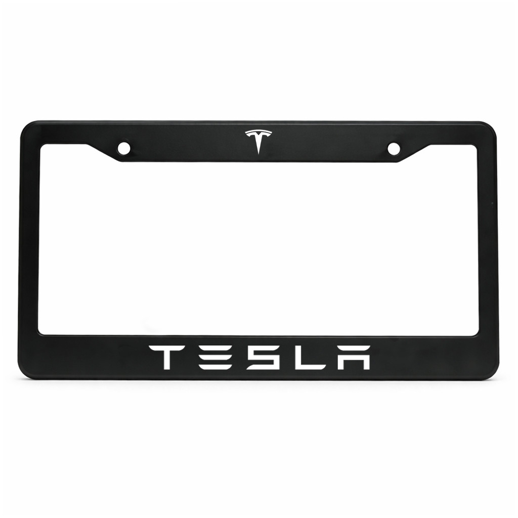Tesla 12x6 in US Standard License Plate Frame Aluminum Metal