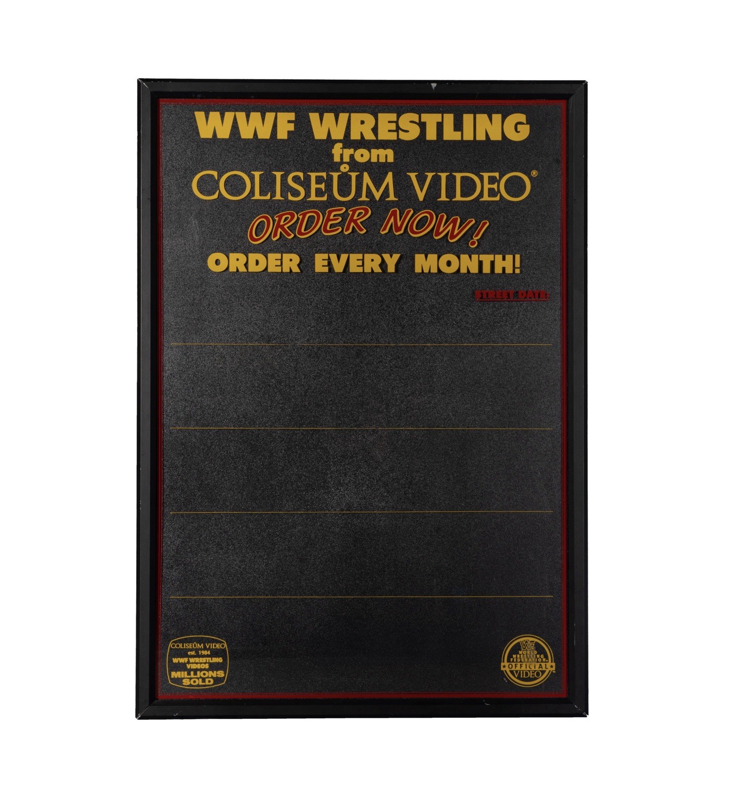 ORIGINAL WWF COLISEUM VIDEO 1990 Industrial Retail Light-Up Promo Display WORKS