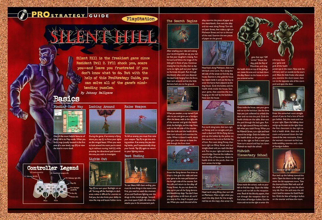 1999 Silent Hill PS1 Original Advertisement / Retro Promo vr1