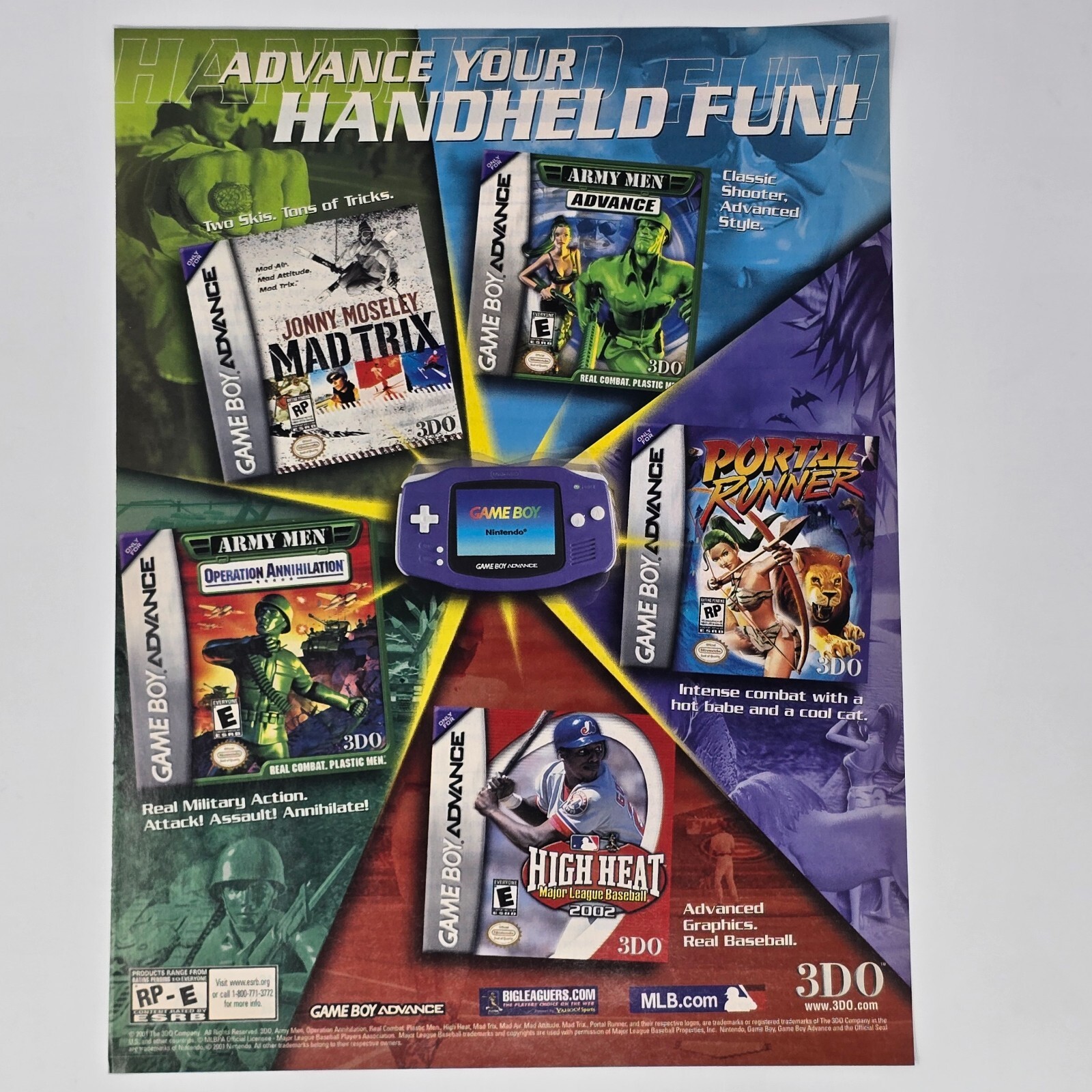 3DO Nintendo GameBoy Advance Army Men Fun Print Ad/Poster Official Promo Art