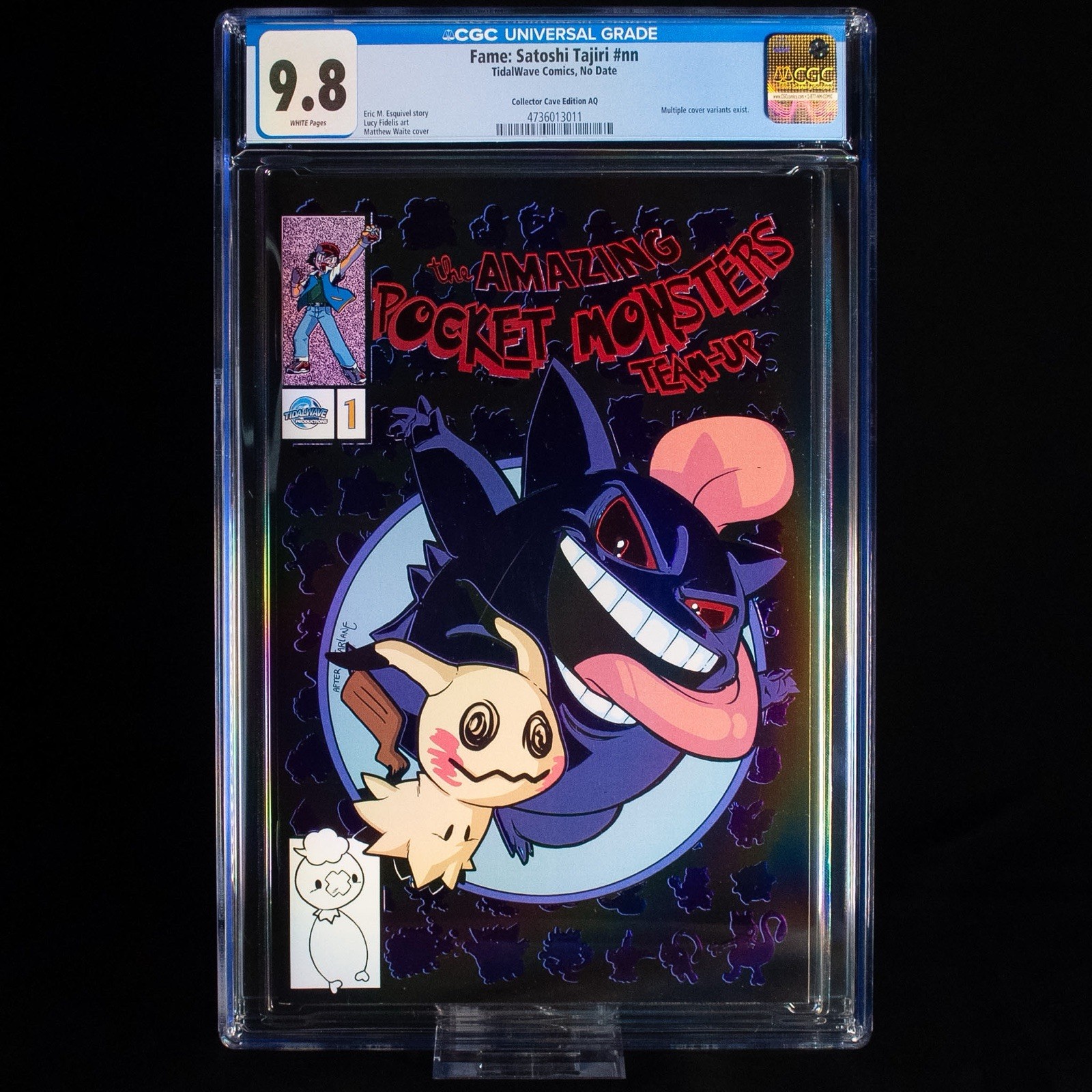Fame Tajiri #NN CGC 9.8 Gengar Mimikyu Pokémon Waite Amazing Pocket Monsters