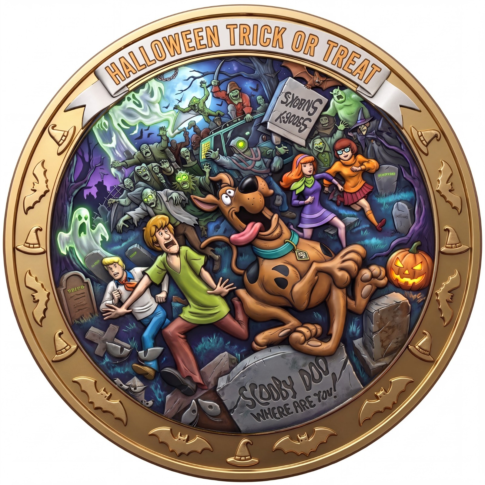 Scooby doo Crossover Halloween Commemorative Coin