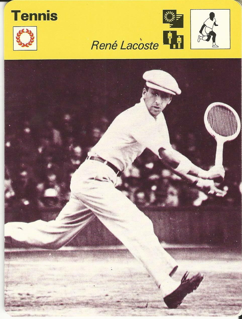 1977-79 Sportscaster Card, #86.12 Tennis, Rene Lacoste