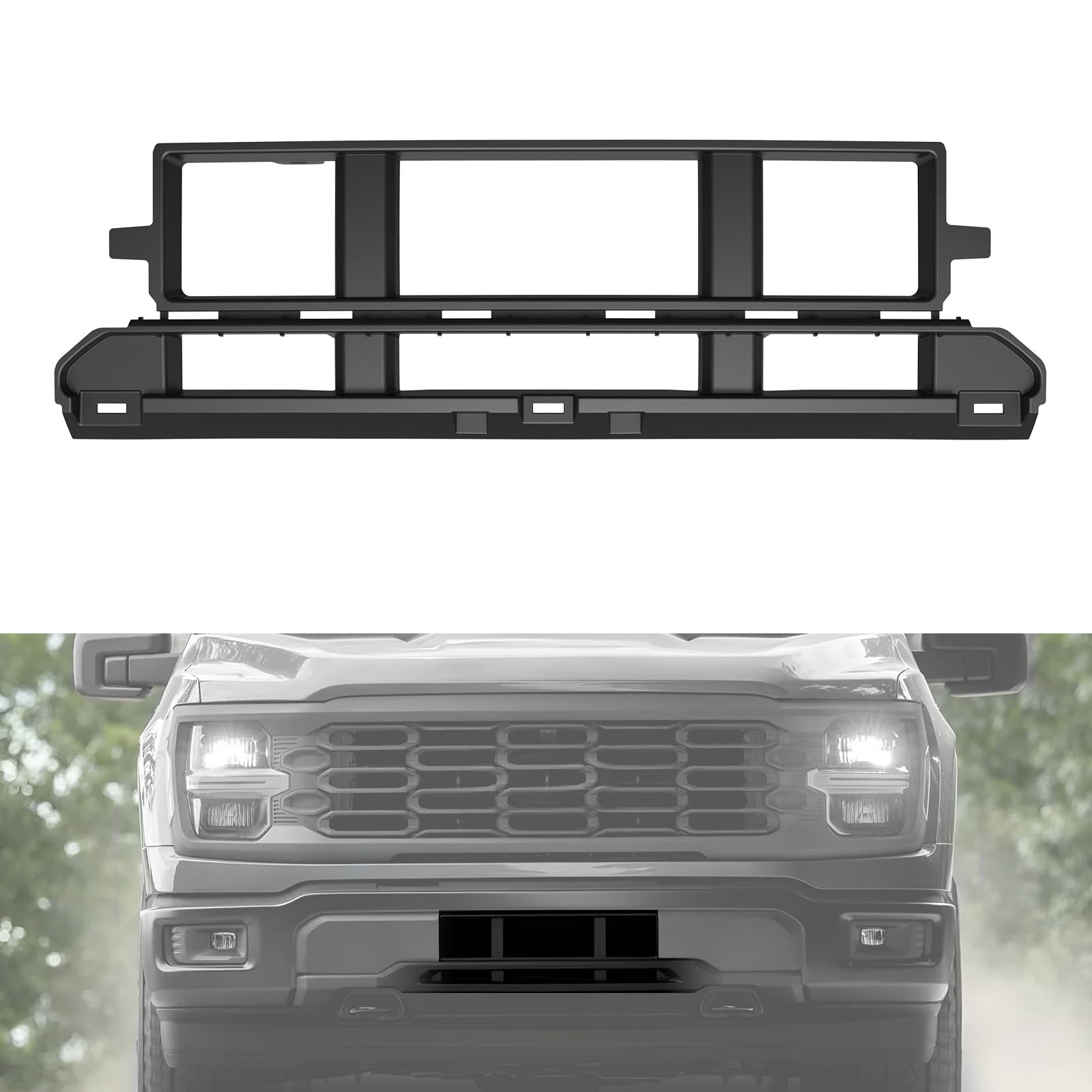 Front Bumper Grille Insert for Ford F-150 2024+ Lower Mesh Cover