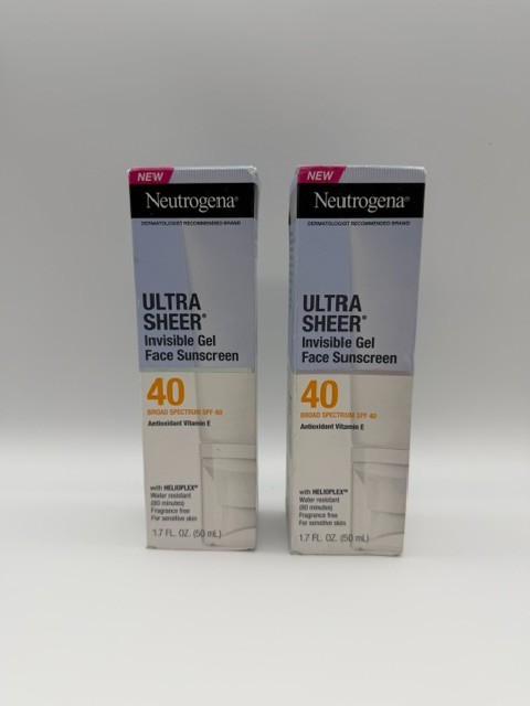 2 - Neutrogena Ultra Sheer Invisible Gel Face Sunscreen SPF 40 Facial Sunscreen