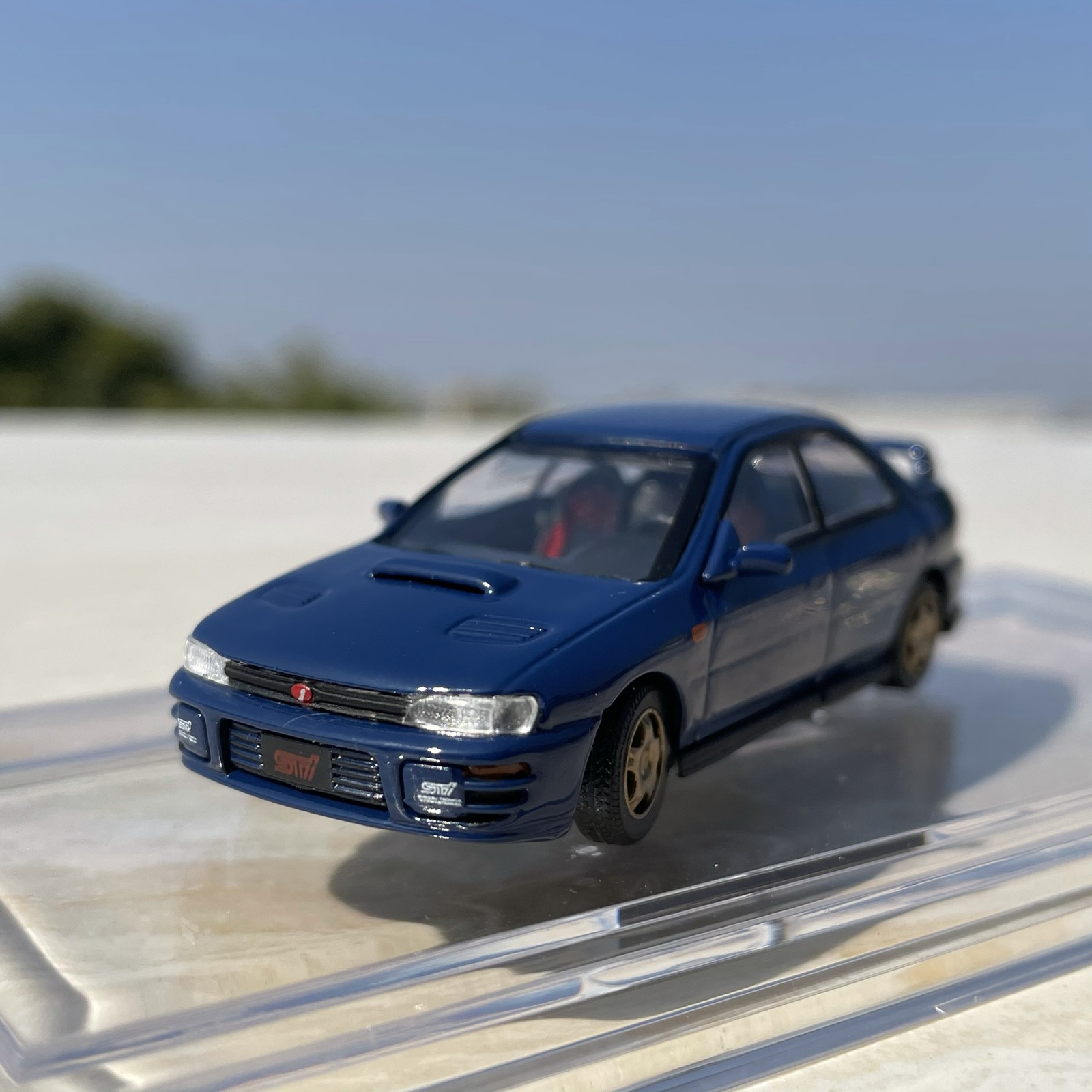 1:64 Subaru Impreza WRX STI GC8 Blue Die-Cast Model Car JDM Rally Tuned