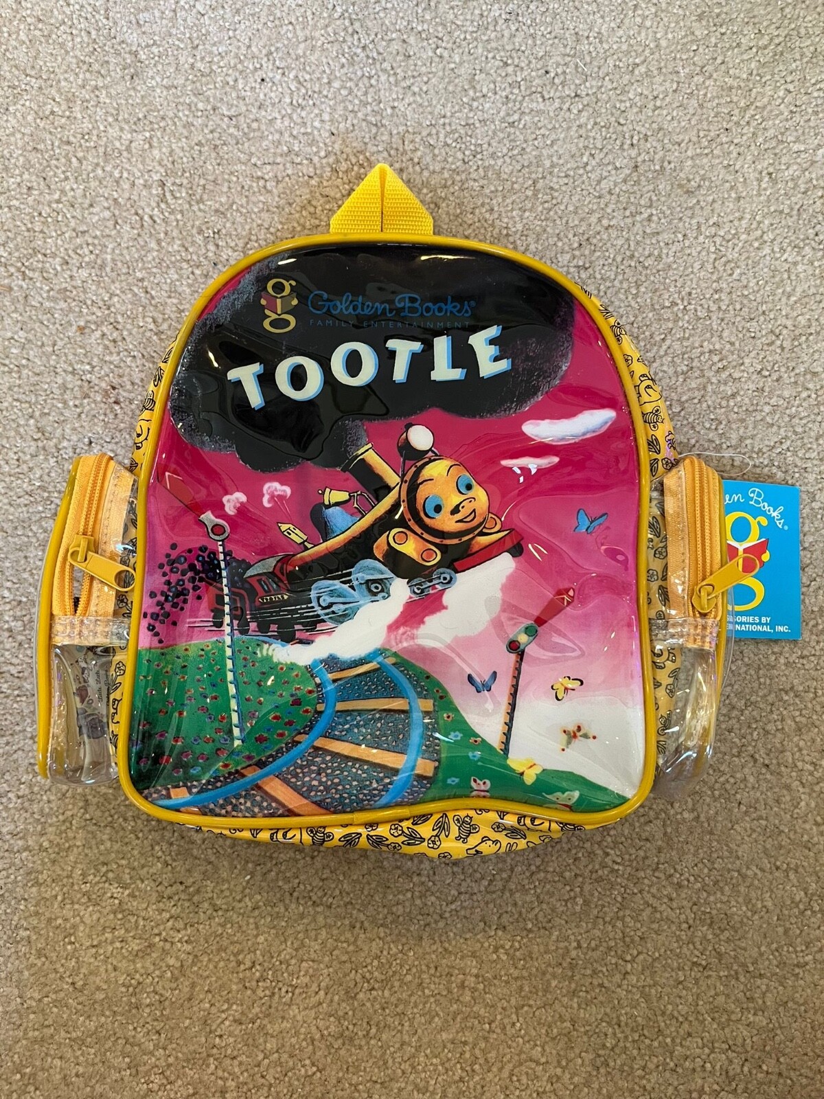NEW, INSANELY RARE 1999 TOOTLE TRAIN BACKPACK + LITTLE GOLDEN BOOK LAND BOOK #31