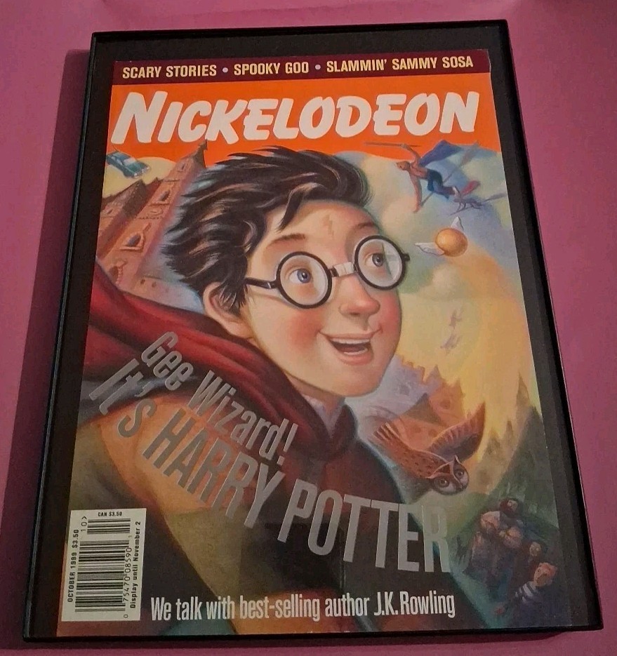 Harry Potter Nickelodeon Magazine Cover Only Framed Print Ad 1999 8.5X11
