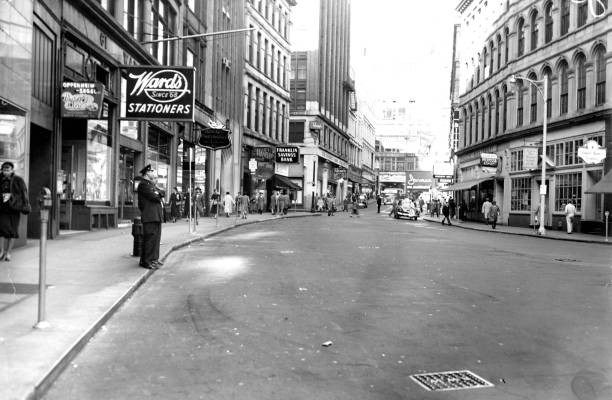 View of Franklin Street in Boston is pictured on Nov 9 1953 Old Photo