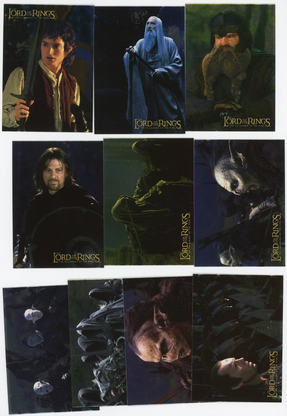 2001 Topps The Lord of the Rings Fellowship of the Ring Foil Card Complete Set