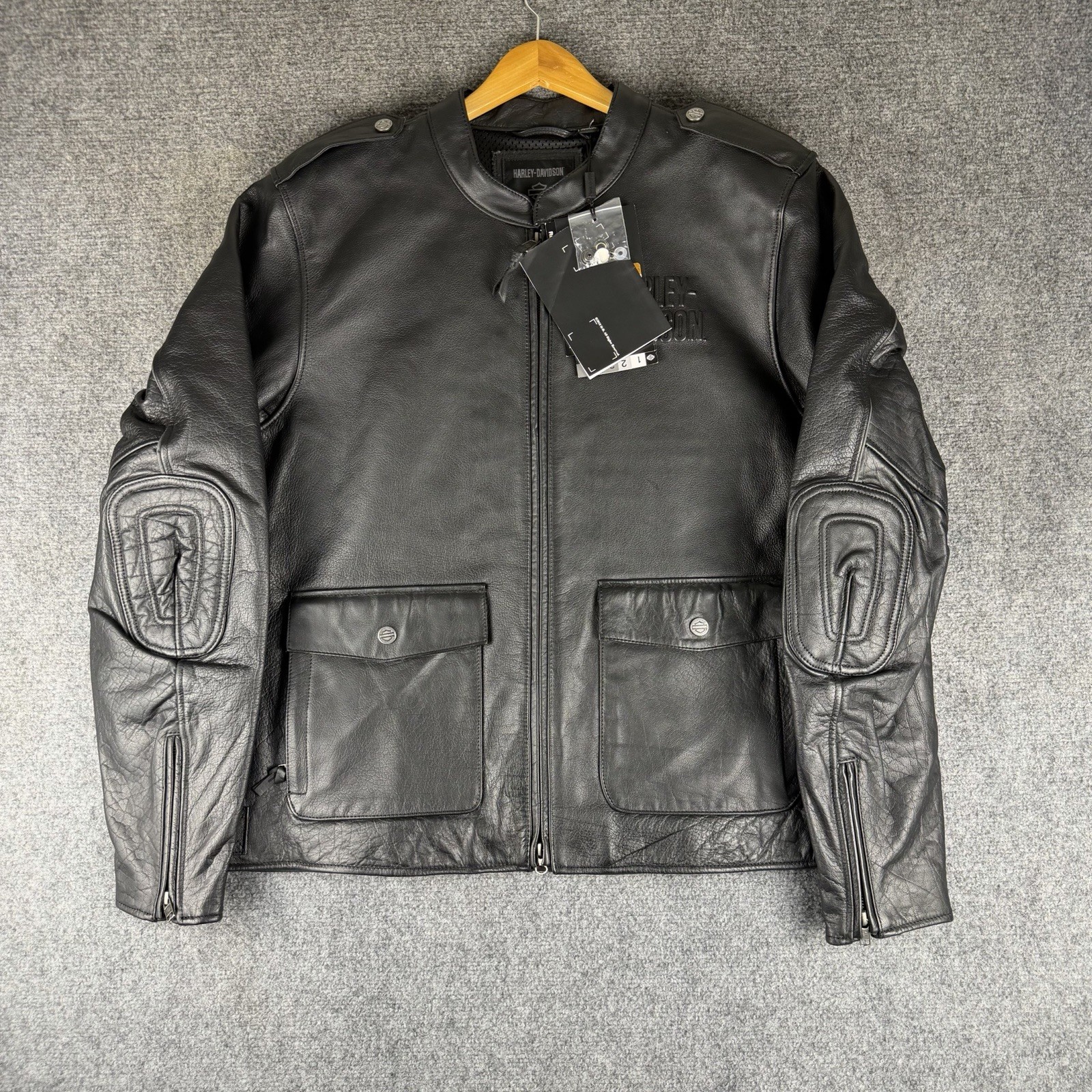 Harley Davidson Captains Modular Leather Jacket Men’s XL Black NWT Riding Lined