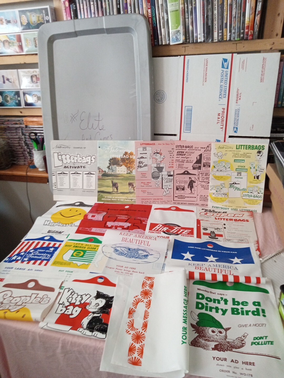 40 Vintage 1970s NOTEWORTHY Line Advertising  Plastic Litterbags NY Rare T3#1