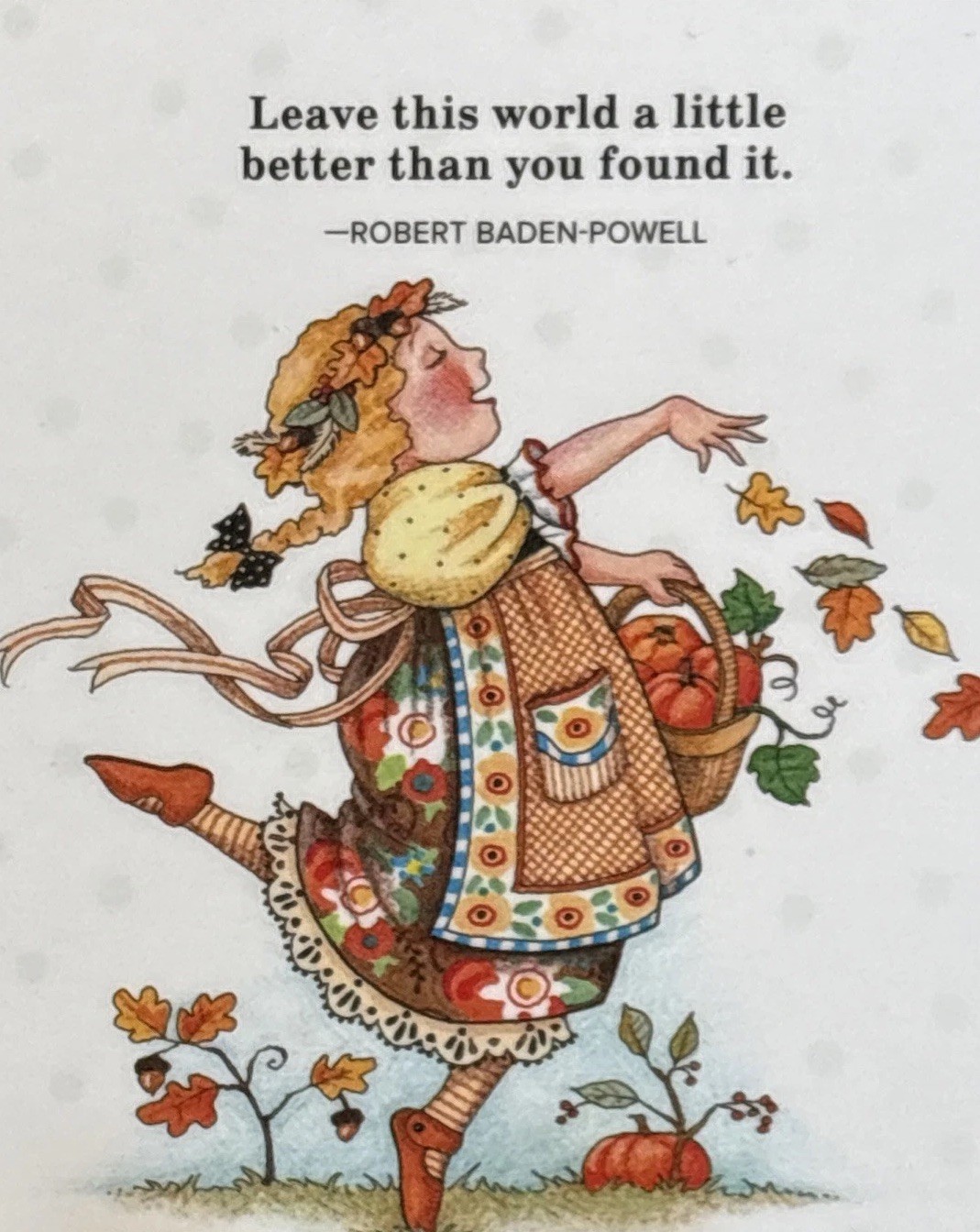 Mary Engelbreit Handmade Magnet-Leave This World A Little Better 