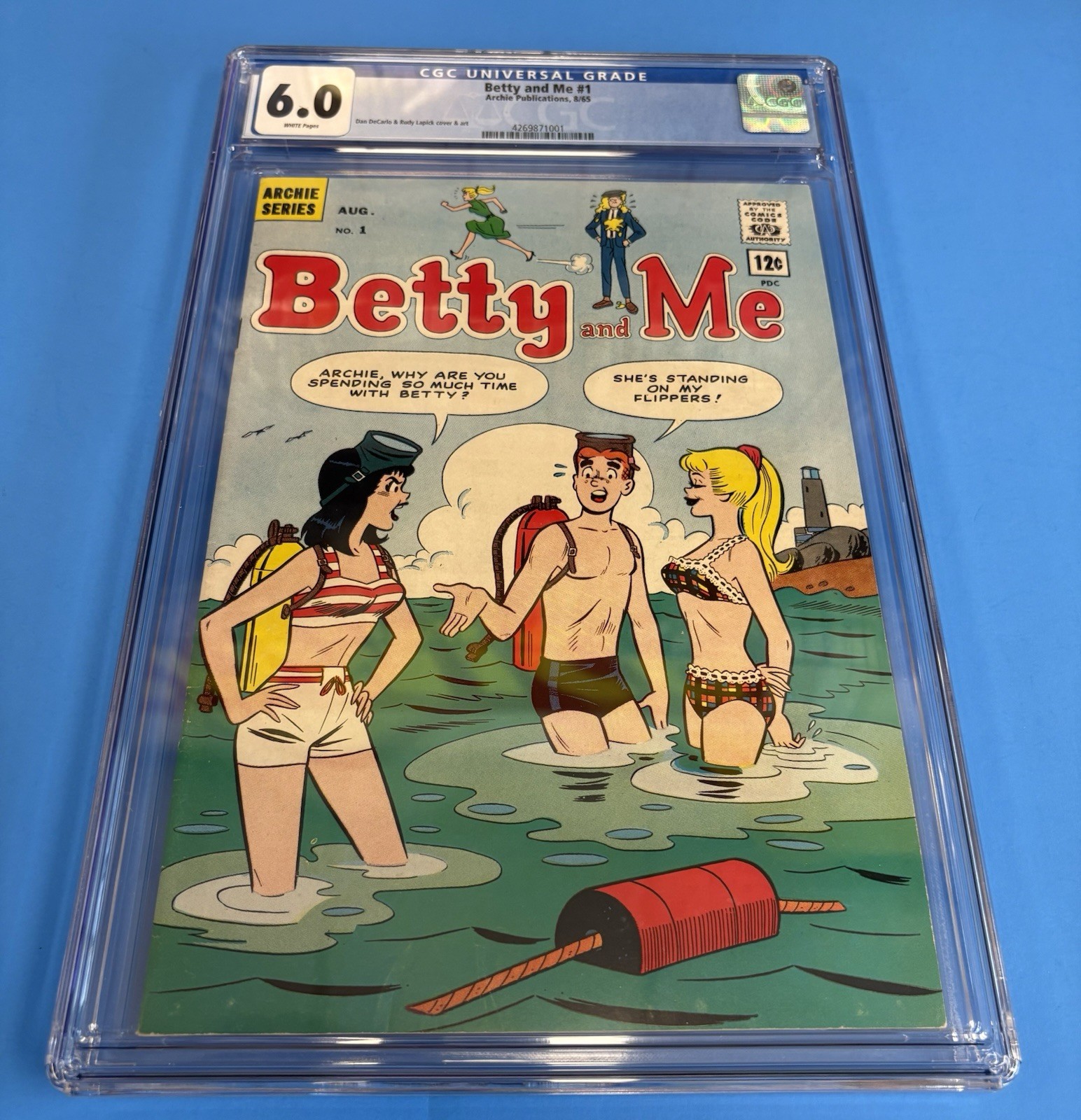 BETTY AND ME #1 CGC 6.0 WP DAN DECARLO ARCHIE PUBLICATIONS 1965