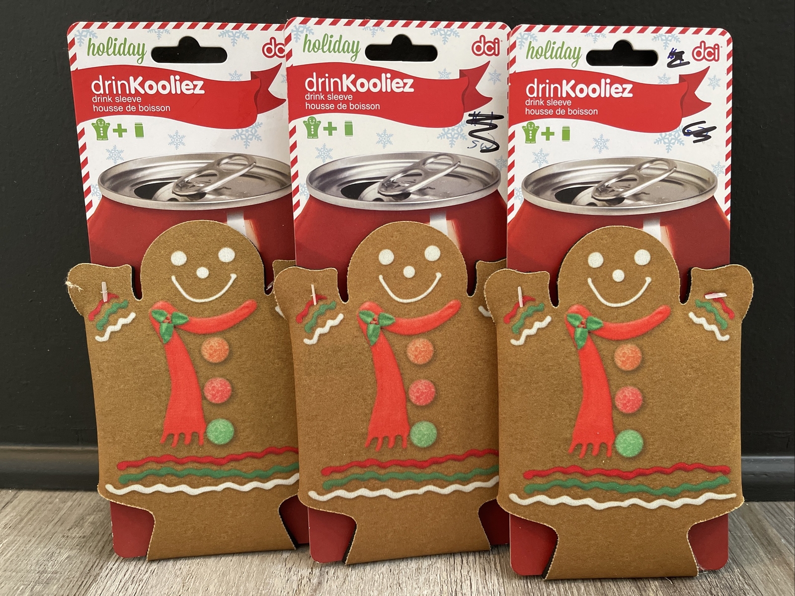 Holiday Drinkooliez Gingerbread Man Drink Sleeve (Quantity 3) dci