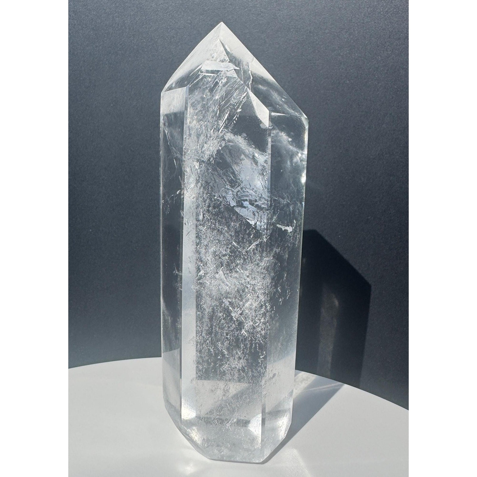 AAA Clear Quartz Crystal Tower — Polished Gemstone - Home Decor