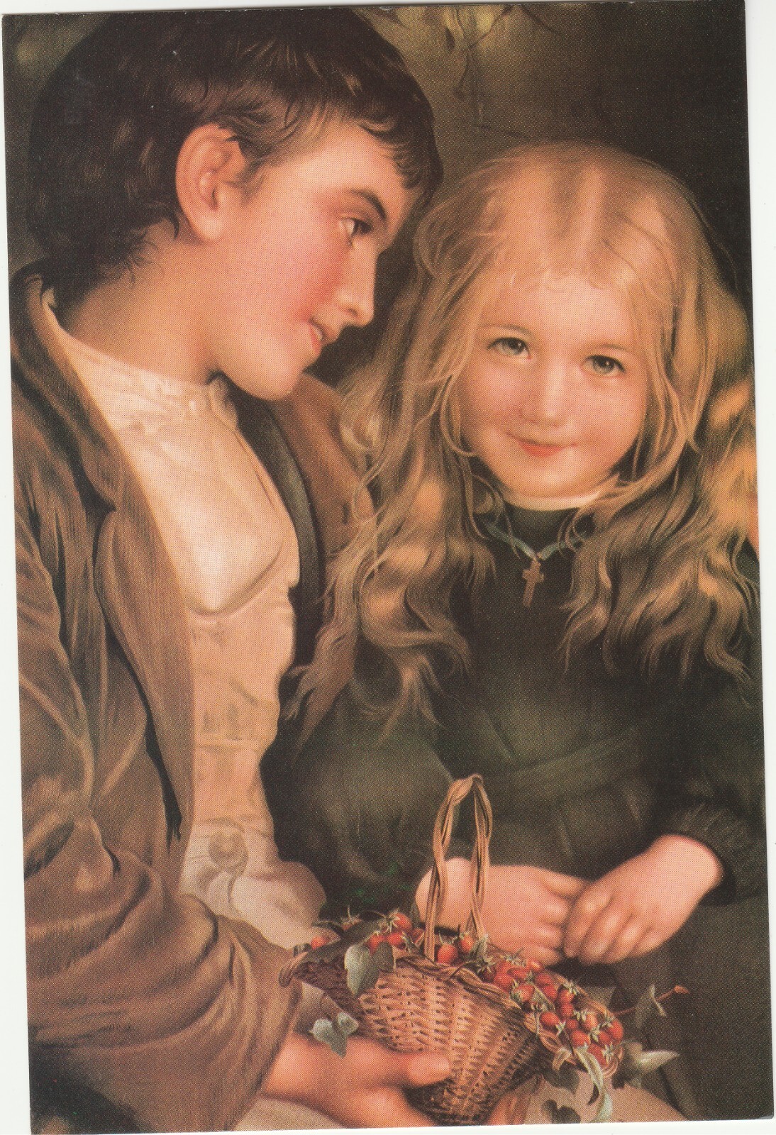 Little Sweethearts Postcard Repro circa 1880 Pears Annual Valentine VictorianEra