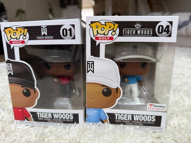 Tiger Woods Funko Pop Golf. Combo pack. #01 & #04 Fanatics Exclusive. New