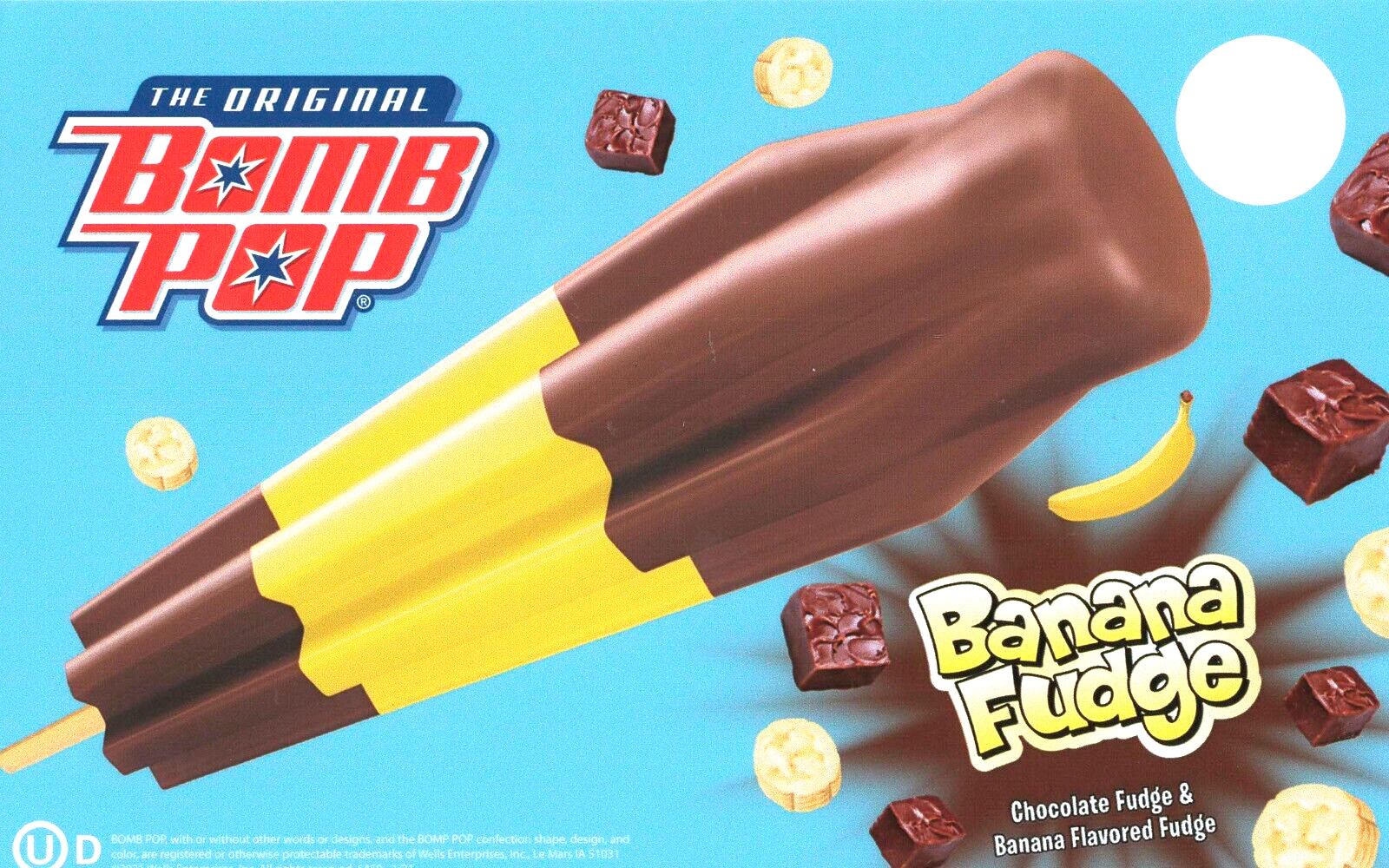 The Original Bomp Pop Banana Fudge Ice Cream Truck Sticker Decal 8