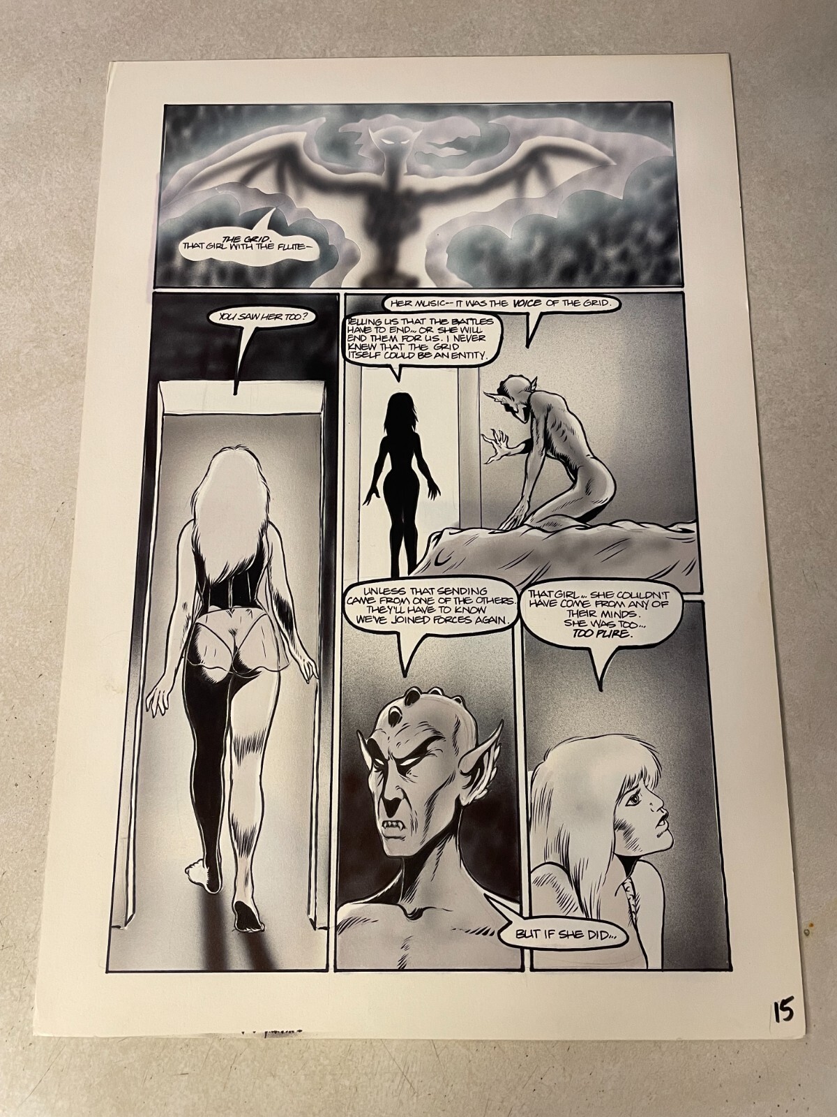 WARLOCK 5 #14 original comic art WICKED COOL AIRCEL 1988 KAJI BARRY BLAIR