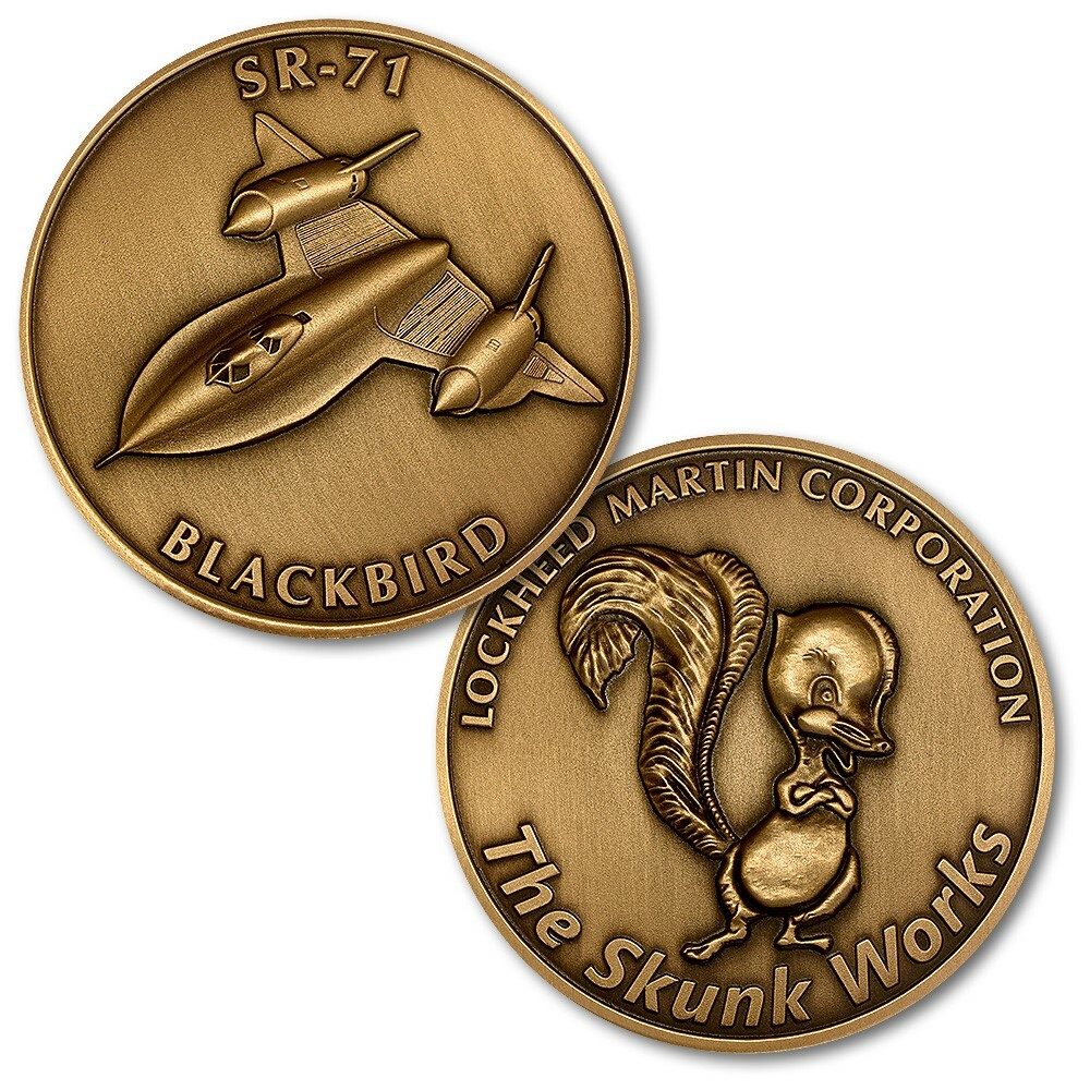 Lockheed Martin Skunk Works SR-71 Blackbird Challenge Coin  CC-SR-71