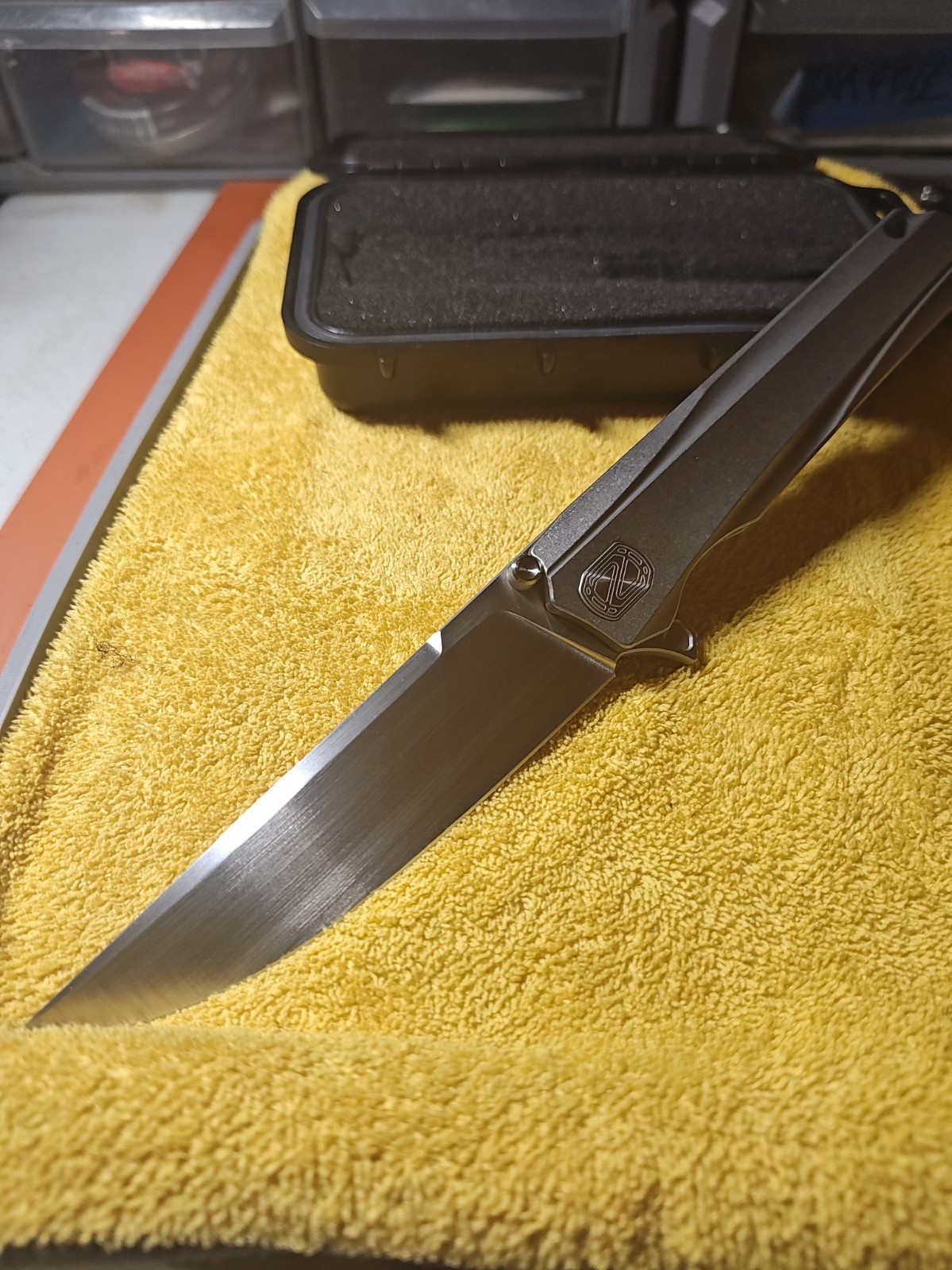 Stedemon Knife Company SHY V Integral Folding Knife - Stonewashed Handle