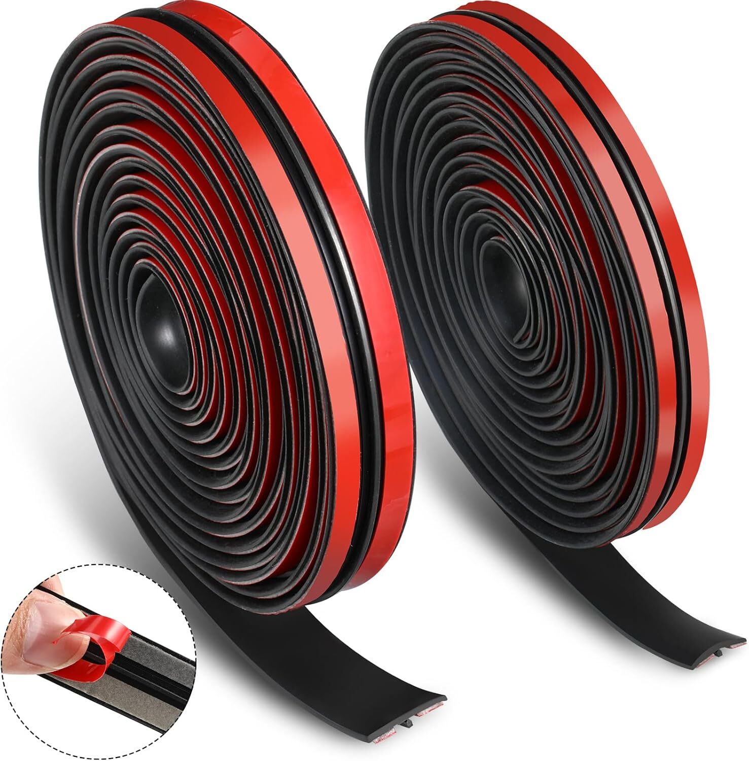 2 Pieces 22 Feet Windshield Trim Windshield Rubber Seal 14Mm 19Mm Car Sunroof Se