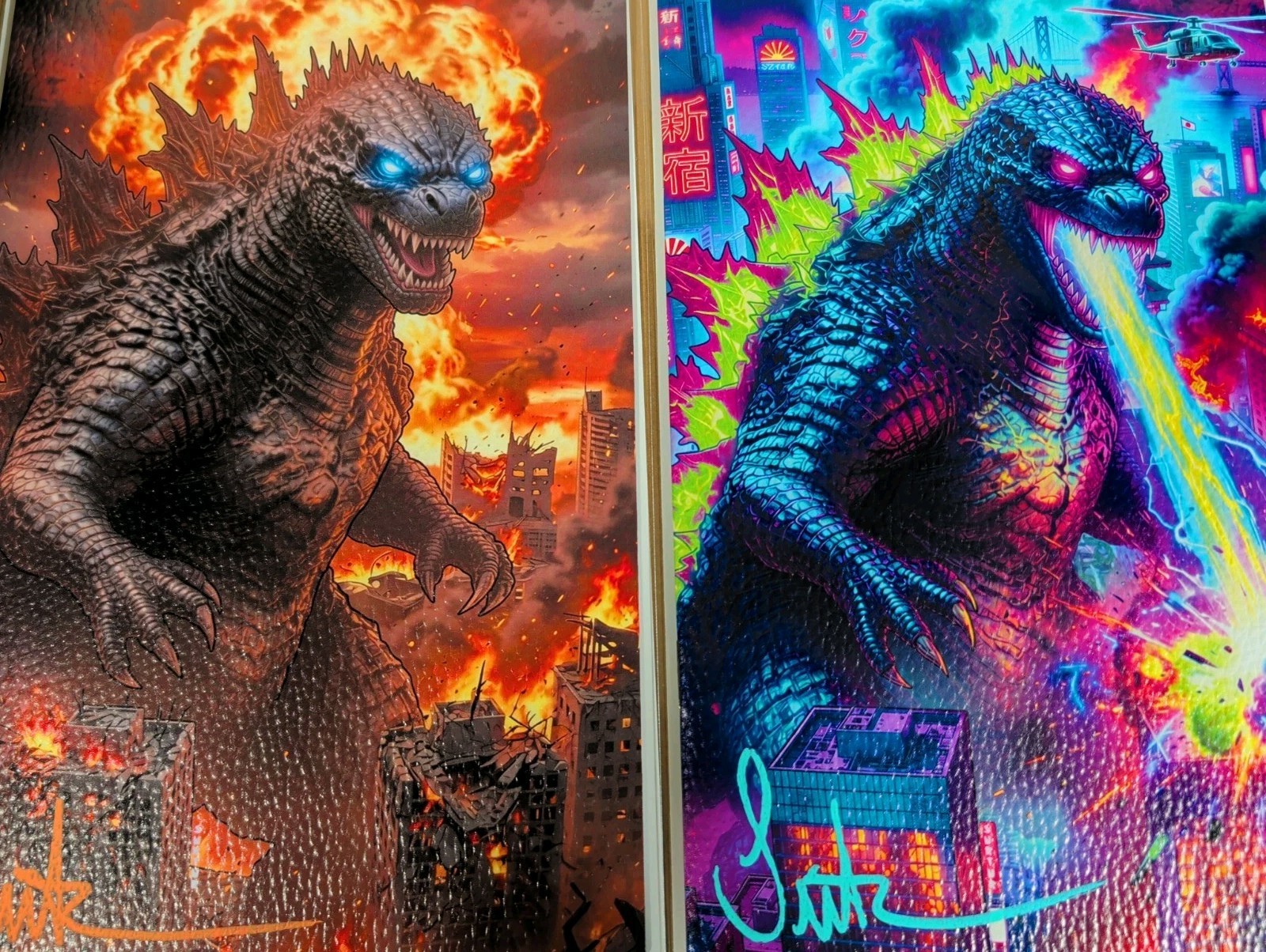 GODZILLA LEATHER ART BOOK COVERS BY SURTUR SIGNED WITH COA LIMITED TO 10 NEW