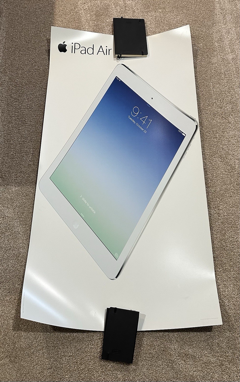 2013 Apple iPad Air Launch Store Display Poster 24x46 Plastic