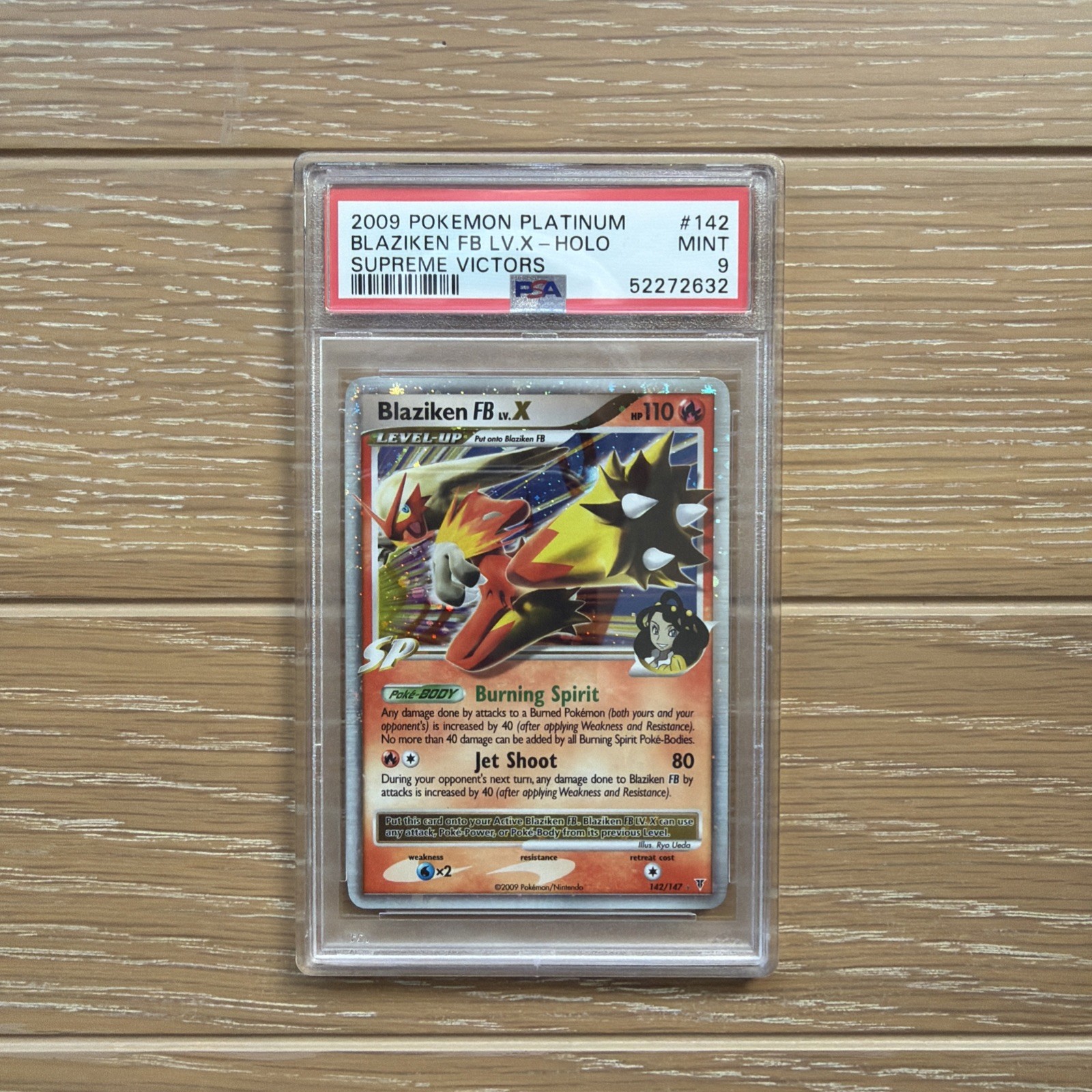 POKEMON BLAZIKEN FB LV.X HOLO 142/147 PLATINUM SUPREME VICTORS 2009 PSA 9