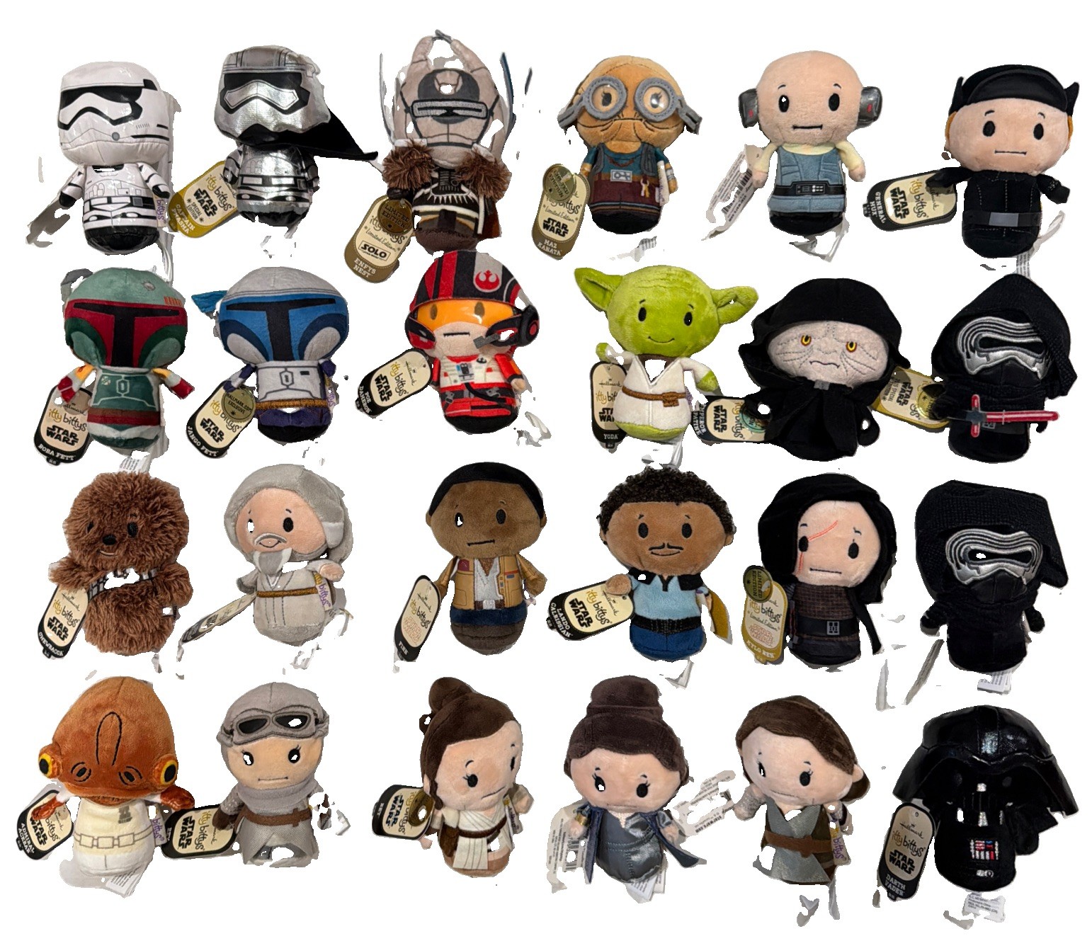 Lot Of 24 Hallmark Itty Bittys Star Wars Super Collection All New with tags