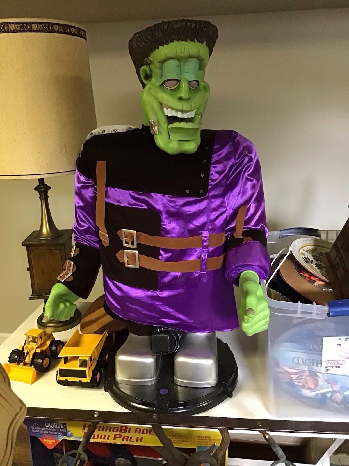 RARE GEMMY FRANKENSTEIN HALLOWEEN LIFESIZE 5' SINGING DANCING PARTY MONSTER 2004