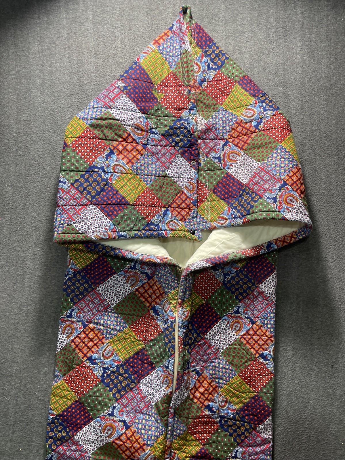 VTG 1970s Heritage Quilts Snug Sack Body Sleeping Bag Patchwork 30” X 70 Windsor