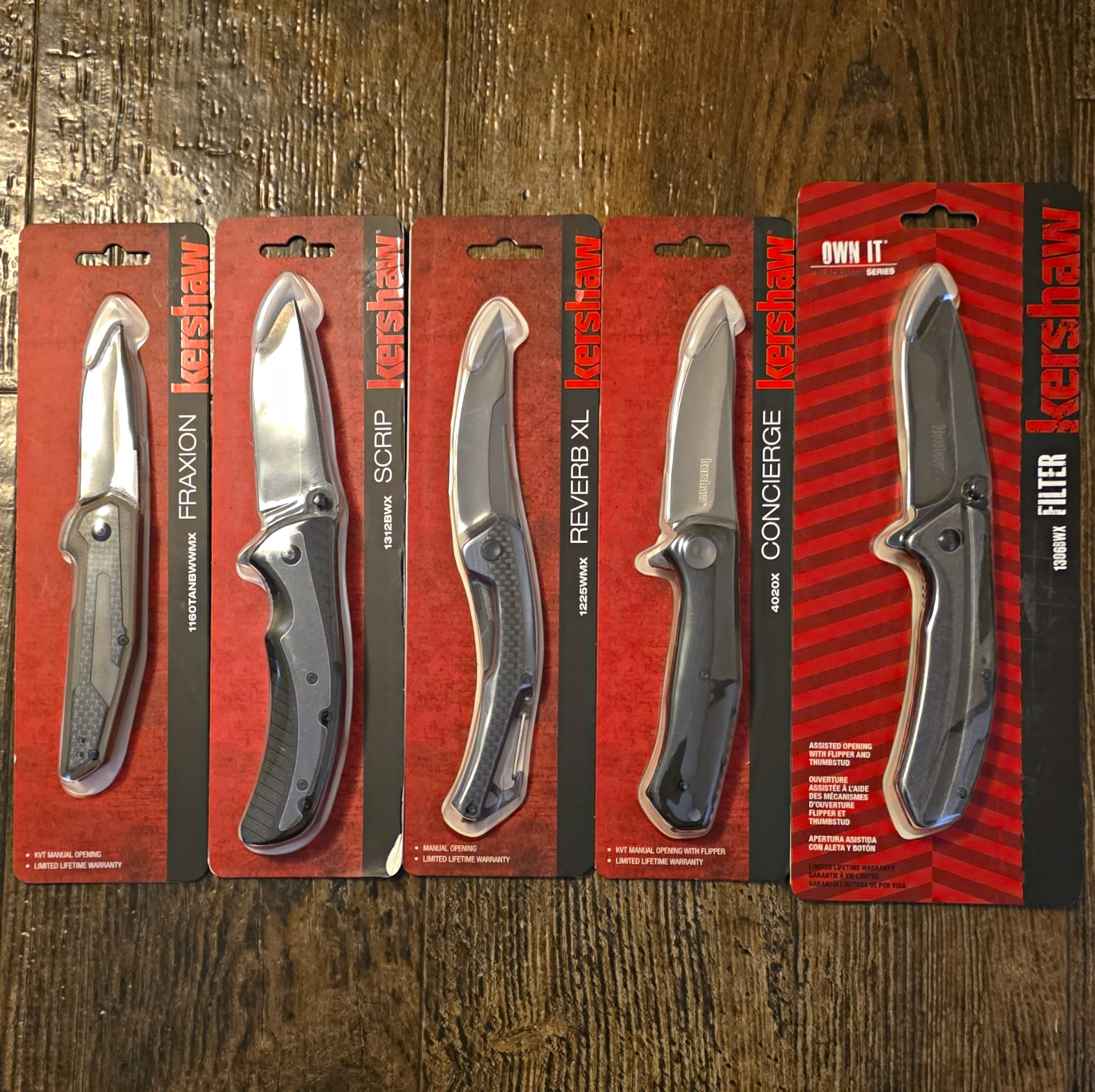 Kershaw Lot 5 Knives All New