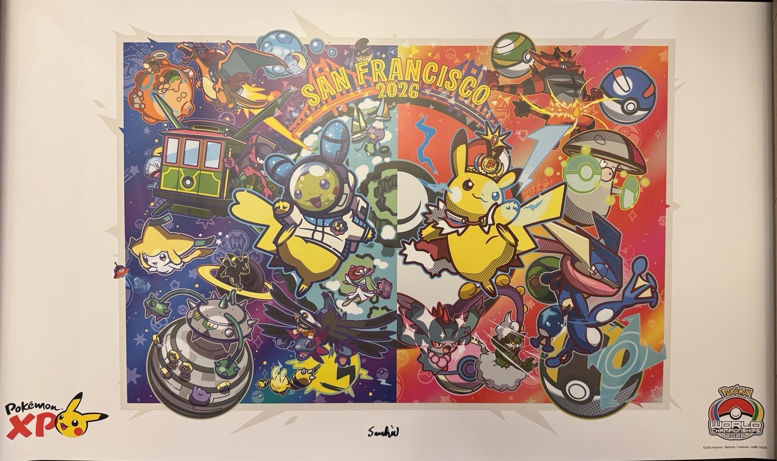 Pokémon XP / World Championship 2026 SF Serebii - Joe Merrick Autographed Poster