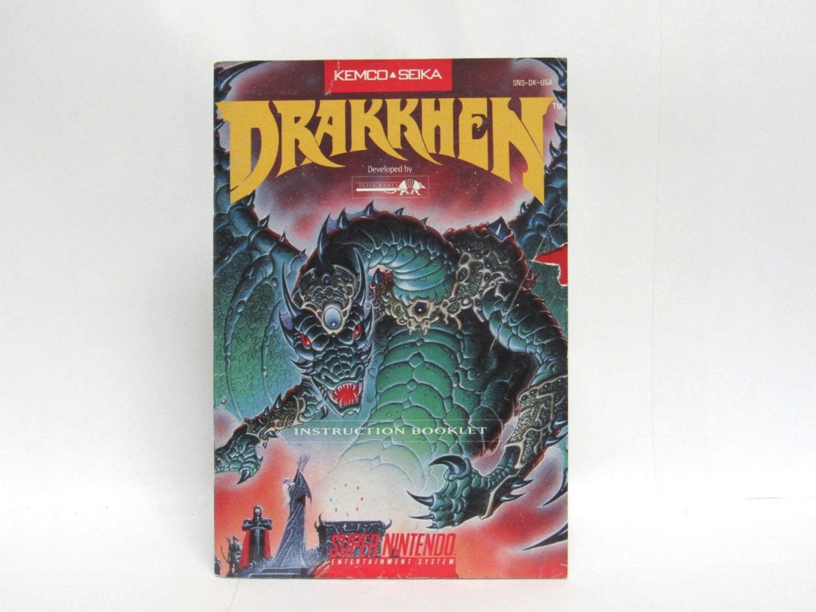DRAKKEN Manual, no game SNES SUPER NINTENDO  