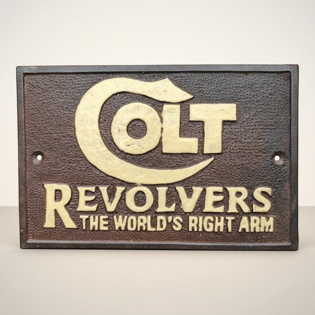 Colt the World's Right Arm 1855 Cast Iron Plaque