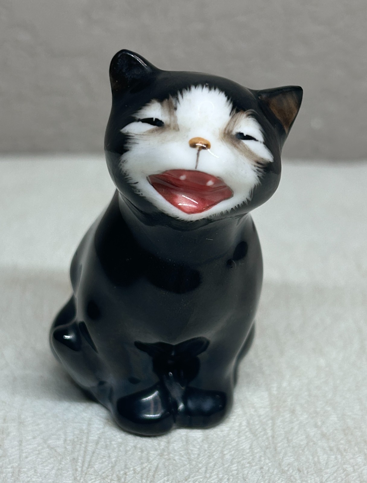 Vintage Royal Doulton Lucky Black Cat Figurine Mini K12 Charles Noke England